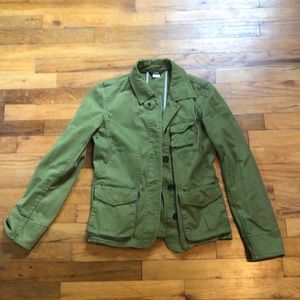 J. Crew lightweight green jacket